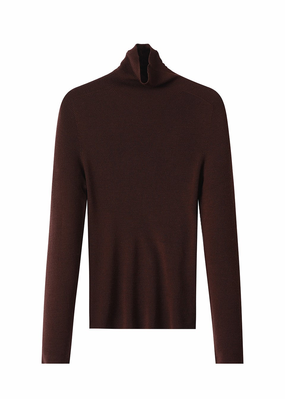 MANQUEEN M6601 Women's 100% Merino Wool Turtleneck Pullover Sweaters - Dark Coffee